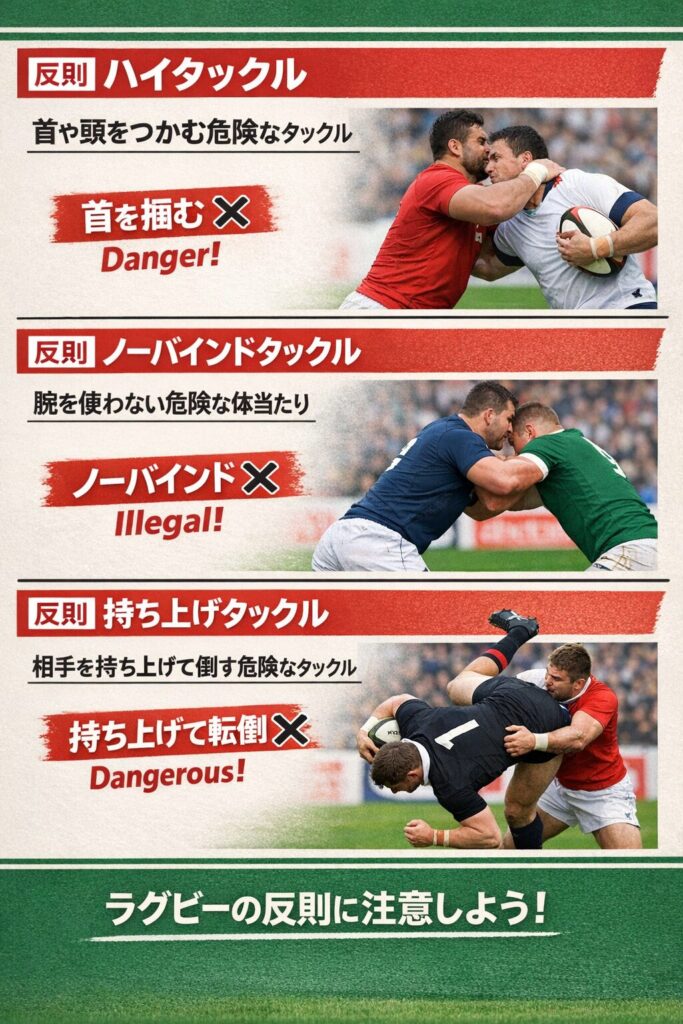 タックルの反則例